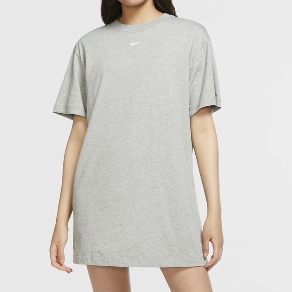 Nike Gray Mini T-Shirt Dress with White Swoosh - Picture 3 of 5